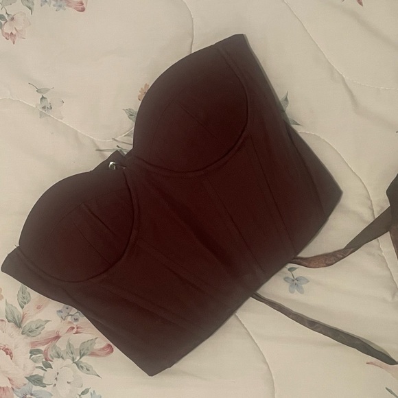 Strapless lace up bustier - Picture 1 of 5